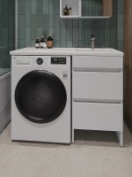 Тумба с раковиной Orange Sistema 110 R ST-110TUW+RAR Белая глянцевая МДФ / ЛДСП