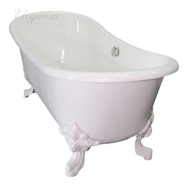 Чугунная ванна Elegansa Nadia 180x80 ножки Белые