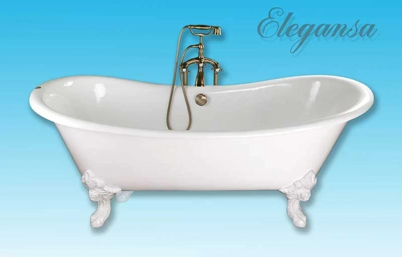 Чугунная ванна Elegansa Nadia 180x80 ножки Белые
