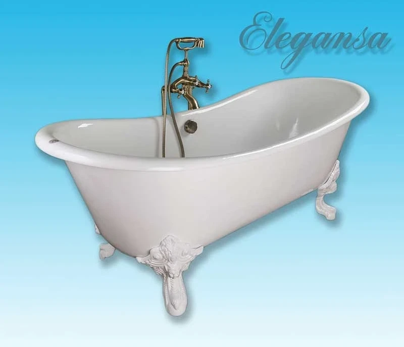 Чугунная ванна Elegansa Nadia 180x80 ножки Белые