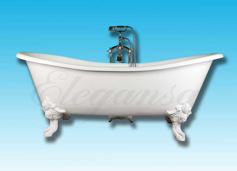 Чугунная ванна Elegansa Nadia 180x80 ножки Белые