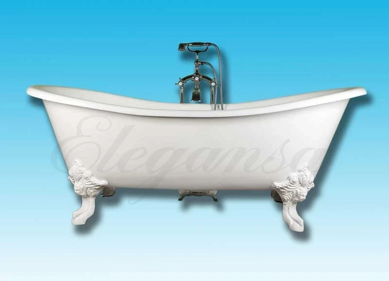 Чугунная ванна Elegansa Nadia 180x80 ножки Белые