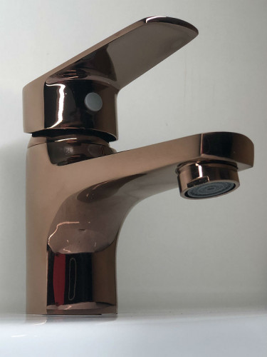 Смеситель для раковины Orange Loop M26-021RG Розовое золото