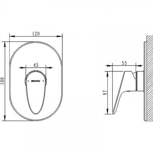Смеситель для душа Bravat Drop PB84898CP-RUS Хром
