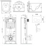 Унитаз с инсталляцией AM.PM Above Aquaspin IS49038.9X1900 цвет Белый с сиденьем Микролифт и клавишей смыва цвет Черный матовый