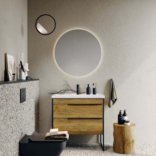 Зеркало Aqwella Moon 80 MOON0208 с подсветкой с бесконтактным выключателем стекло