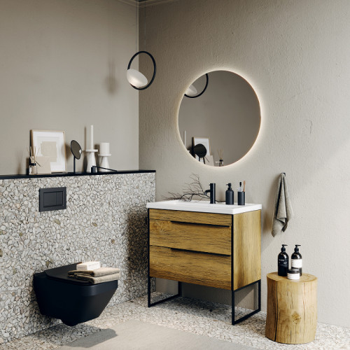 Зеркало Aqwella Moon 80 MOON0208 с подсветкой с бесконтактным выключателем стекло