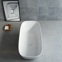 Ванна из искусственного камня Vincea 170x75 VBT-6S02MW Белая матовая без гидромассажа
