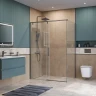 Душевой уголок BelBagno Soft Close-1 140x100 SOFT_CLOSE-1-AH-1-140/100-C-GM профиль Оружейная сталь стекло прозрачное