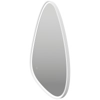 Зеркало Brevita Venus 60 VEN-Var-060-white с подсветкой Белое матовое с сенсорным выключателем стекло