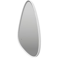 Зеркало Brevita Venus 60 VEN-Var-060-white с подсветкой Белое матовое с сенсорным выключателем стекло