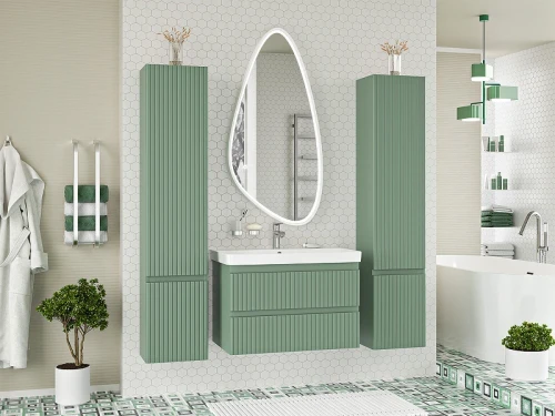 Зеркало Brevita Venus 60 VEN-Var-060-white с подсветкой Белое матовое с сенсорным выключателем стекло