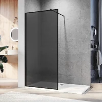 Душевая перегородка Veconi Korato KR-81B 70 KR81B-70-05-C8 профиль цвет Черный матовый стекло тонированное