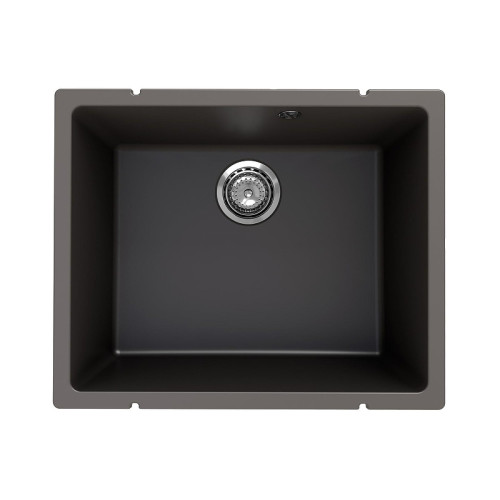 Кухонная мойка Ulgran Quartz Underground 500-09 Асфальт со смесителем Maretti Calabria CA31RGF11 Оружейная сталь