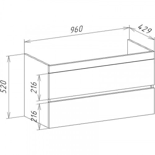 Тумба под раковину Bellezza Эмилия 100 4634817180011 подвесная Белая