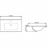 Раковина Aquanet Flat 70 329254 Черная матовая