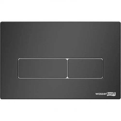 Инсталляция WasserKRAFT Glan 66TLT.010.ME.BL.MB03 для унитаза Черное стекло с Черной матовой клавишей смыва