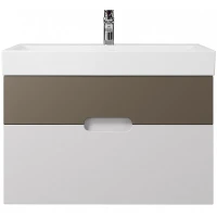 Тумба под раковину Creto Malibu 80 7-1078CapS подвесная Capuchino Soft МДФ / ЛДСП