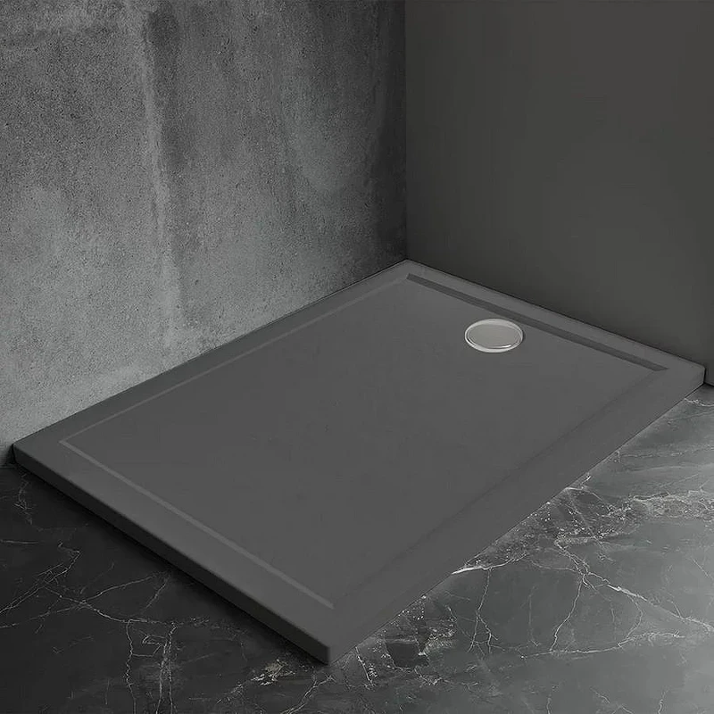 Душевой поддон из искусственного камня Veconi Pietra AG 100x100 PT-AG-100100-RU Антрацитово-серый