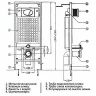 Инсталляция Laguraty J100 для унитаза с Белой клавишей смыва нержавеющая сталь