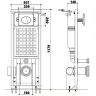 Инсталляция Laguraty J100 для унитаза с Белой клавишей смыва нержавеющая сталь