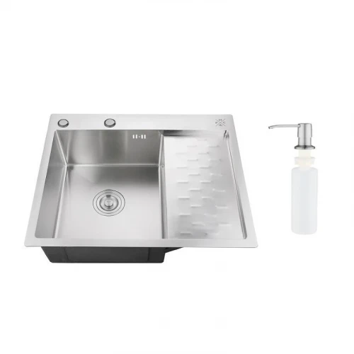 Кухонная мойка Ростовская Мануфактура Сантехники MRK 63 L MRK-6350L цвет Хром