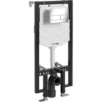 Инсталляция WasserKRAFT Vils 56TLT.010.ME.CH04 для унитаза с клавишей смыва Хром