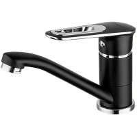 Смеситель для кухни Frap H49-6 F4549-6 Черный матовый Хром