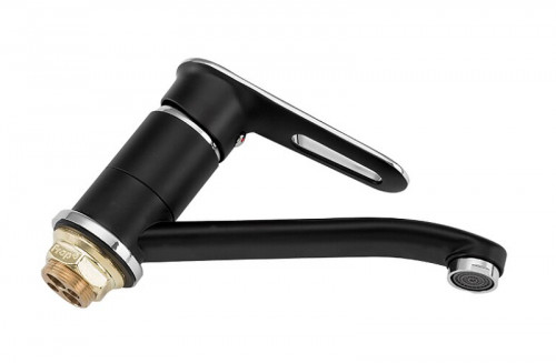 Смеситель для кухни Frap H49-6 F4549-6 Черный матовый Хром