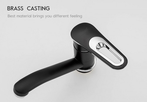 Смеситель для кухни Frap H49-6 F4549-6 Черный матовый Хром