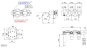 Смеситель для ванны Remer Metrica MC54D2PXV цвет Сталь