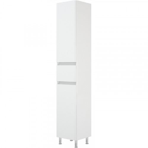 Шкаф пенал Corozo Алабама Z1 35 SD-00000677 с бельевой корзиной Белый МДФ / ЛДСП