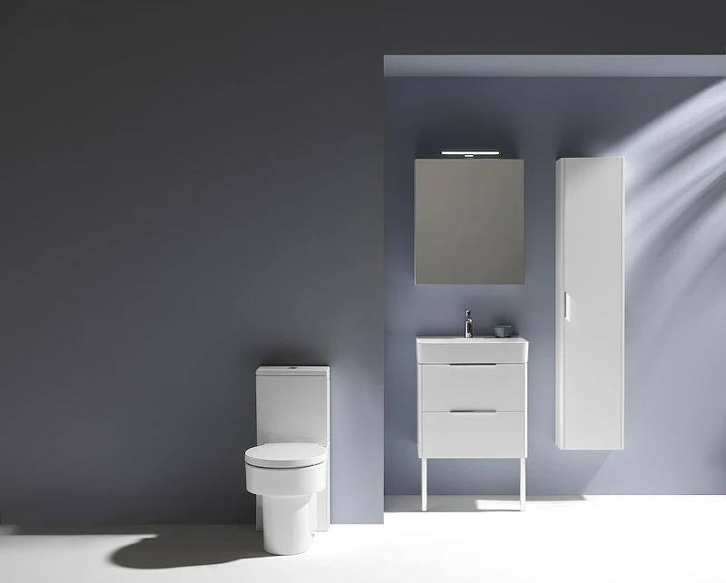 Зеркальный шкаф Laufen Base 60 4.0275.2.110.261.1 R с подсветкой Белый глянец
