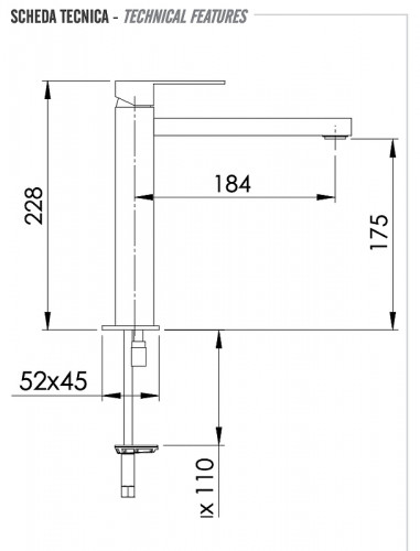 Смеситель для раковины Remer Q-Design QD10L цвет Хром