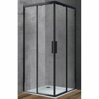 Душевой уголок Vincea Soft 90x90 VSS-3SO900CLB профиль Черный стекло прозрачное