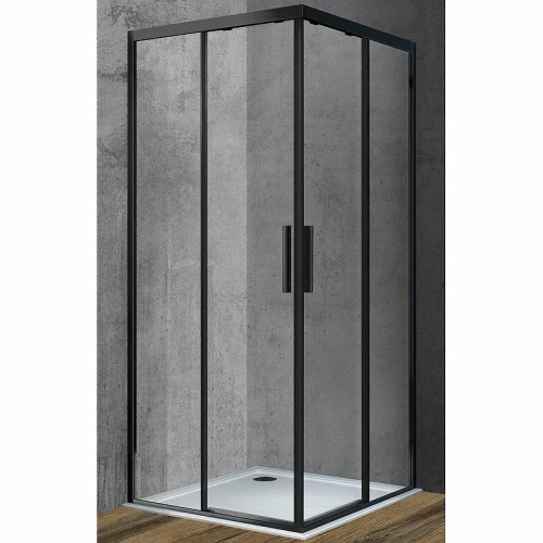 Душевой уголок Vincea Soft 90x90 VSS-3SO900CLB профиль Черный стекло прозрачное