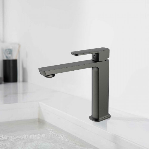 Смеситель для раковины Vincea Next VBF-1N1GM Вороненая сталь латунь