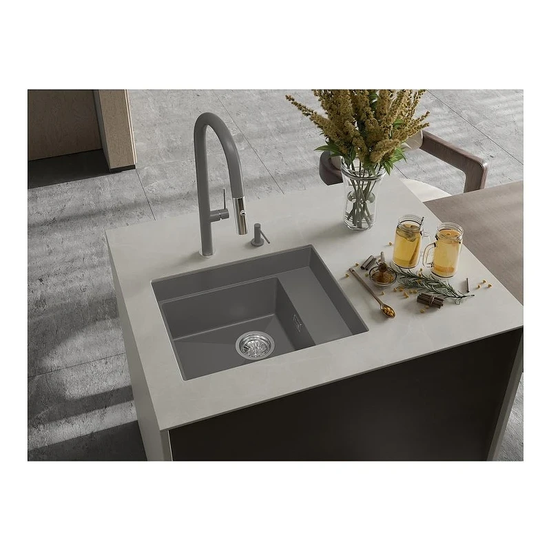 Кухонная мойка Rivelato Nobile 54 NB-544-R grigio metallizz цвет Серый металлик