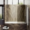 Шторка на ванну Maybah Glass MGV-617-5 700x1400 поворотная на монопетле Хром матовый стекло бронзовое матовое