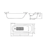 Стальная ванна BLB Universal 150x70 B50H б/руч цвет Белый без отверстий под ручки