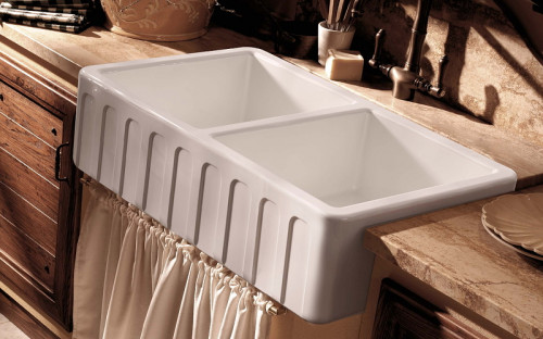 Кухонная мойка Kerasan Hannah Surrey 100 545101 Белая керамика встраиваемый