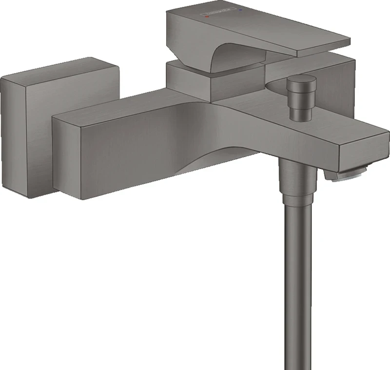 Смеситель для ванны Hansgrohe Metropol 32540340 Шлифованный черный хром латунь на стену