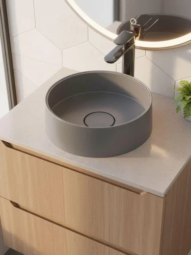 Раковина-чаша Uperwood Tanos Quartz 35 RTanosQuartz35B цвет Бетон