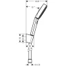 Душевой гарнитур Hansgrohe Pulsify Select Relaxation 24303000 Хром пластик на стену