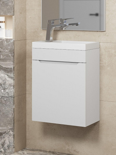 Тумба под раковину Uperwood Tanos 40 TTanos40W подвесная цвет Белый матовый