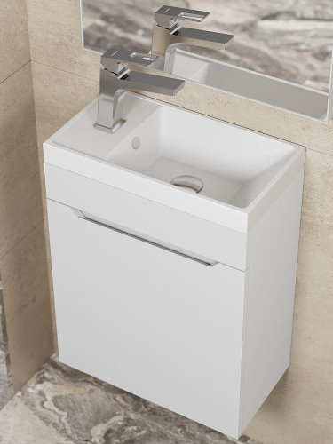 Тумба под раковину Uperwood Tanos 40 TTanos40W подвесная цвет Белый матовый