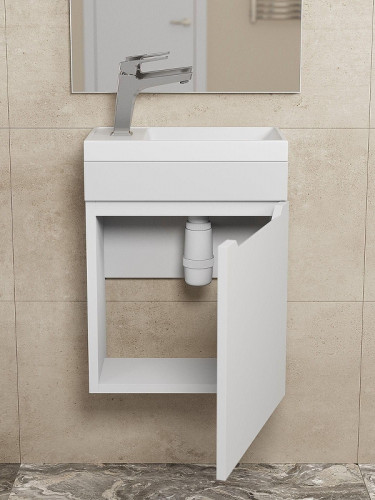 Тумба под раковину Uperwood Tanos 40 TTanos40W подвесная цвет Белый матовый