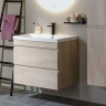 Тумба с раковиной Aquanet Нота New 90 335882 подвесная цвет Дуб светлый