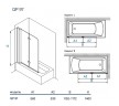 Шторка на ванну Koller Pool Waterfall Line 115 QP97 L профиль Хром стекло прозрачное
