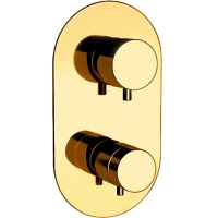 Смеситель для душа Remer Minimal Thermo NT92KBDO с термостатом Золото латунь встраиваемый